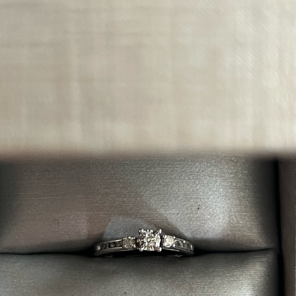 Zales Silver Diamond Accent Ring